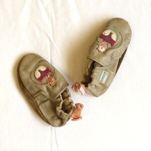 robeez genuine leather soft sole baby girl slippers crib shoes 0-6 months